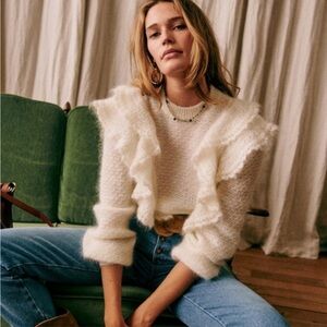 SÉZANE Elsa Mohair Sweater Ecru size M- lightly worn